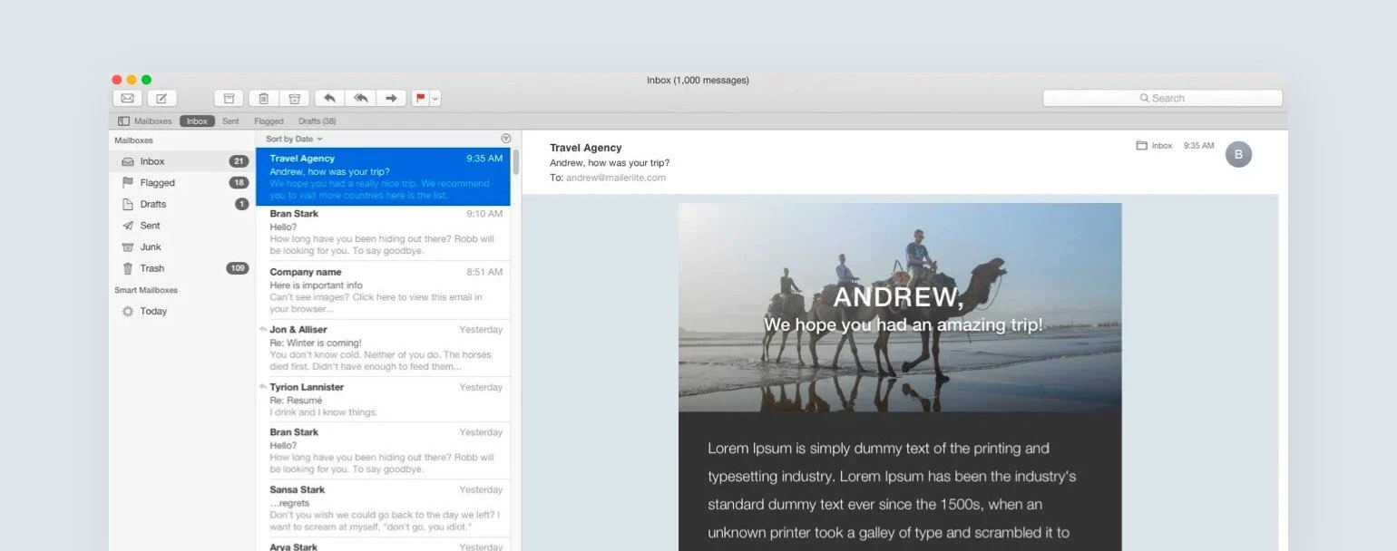 Personalized email image